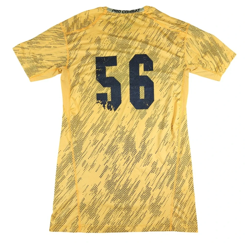 Nike Pro Combat Dri Fit Compression Shirt Mens XXL‎ Yellow Bees 56 Athletic